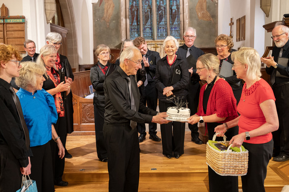 Presenting Jim with his cake!